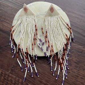 Hand Beaded Stud Earrings
